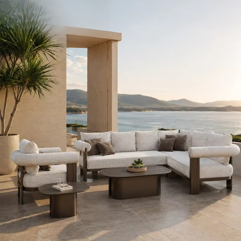 Outdoor Furniture L Shape - # Luksusowy zestaw sof do willi,