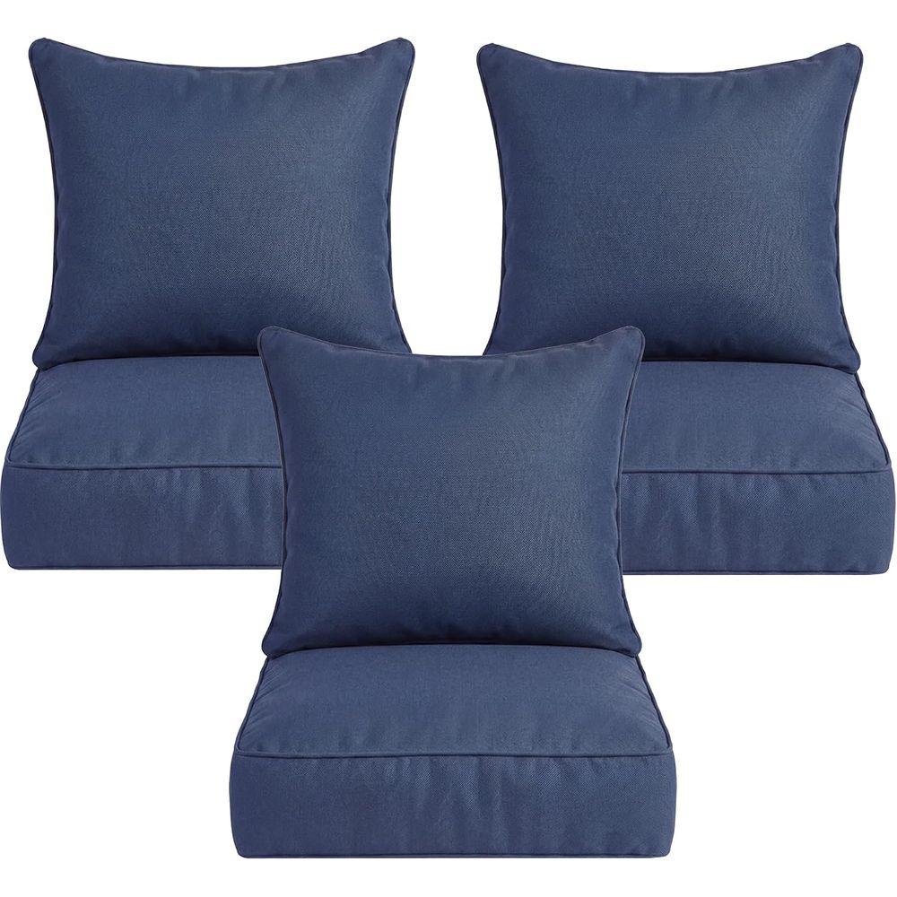 Outdoor Furniture Cushions 24 X 24 - 6 Grubych Poduszek na Krzesła Ogrodowe,