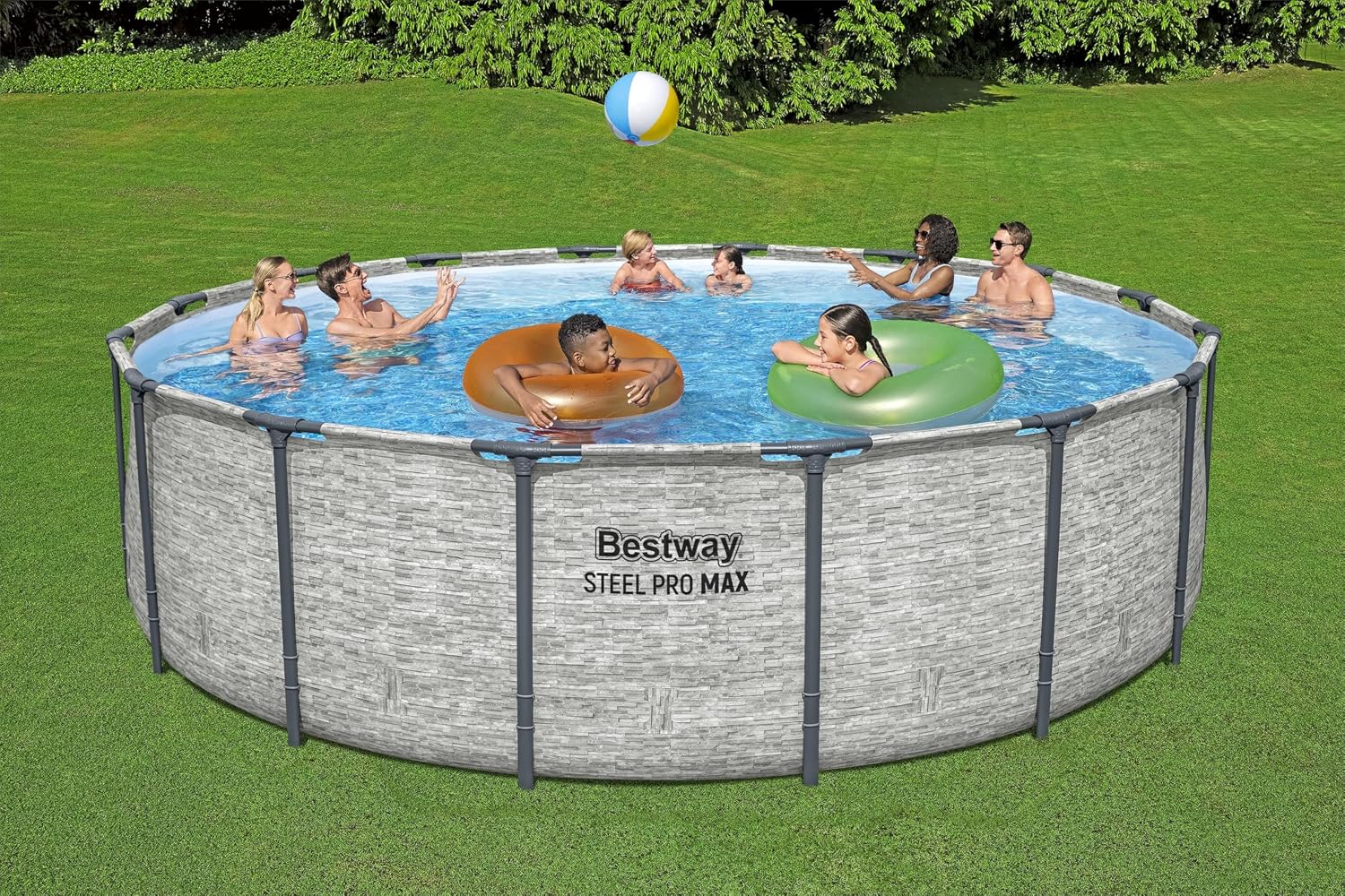 Inflatable Hot Tub - Zestaw basenu naziemnego Steel Pro MAX