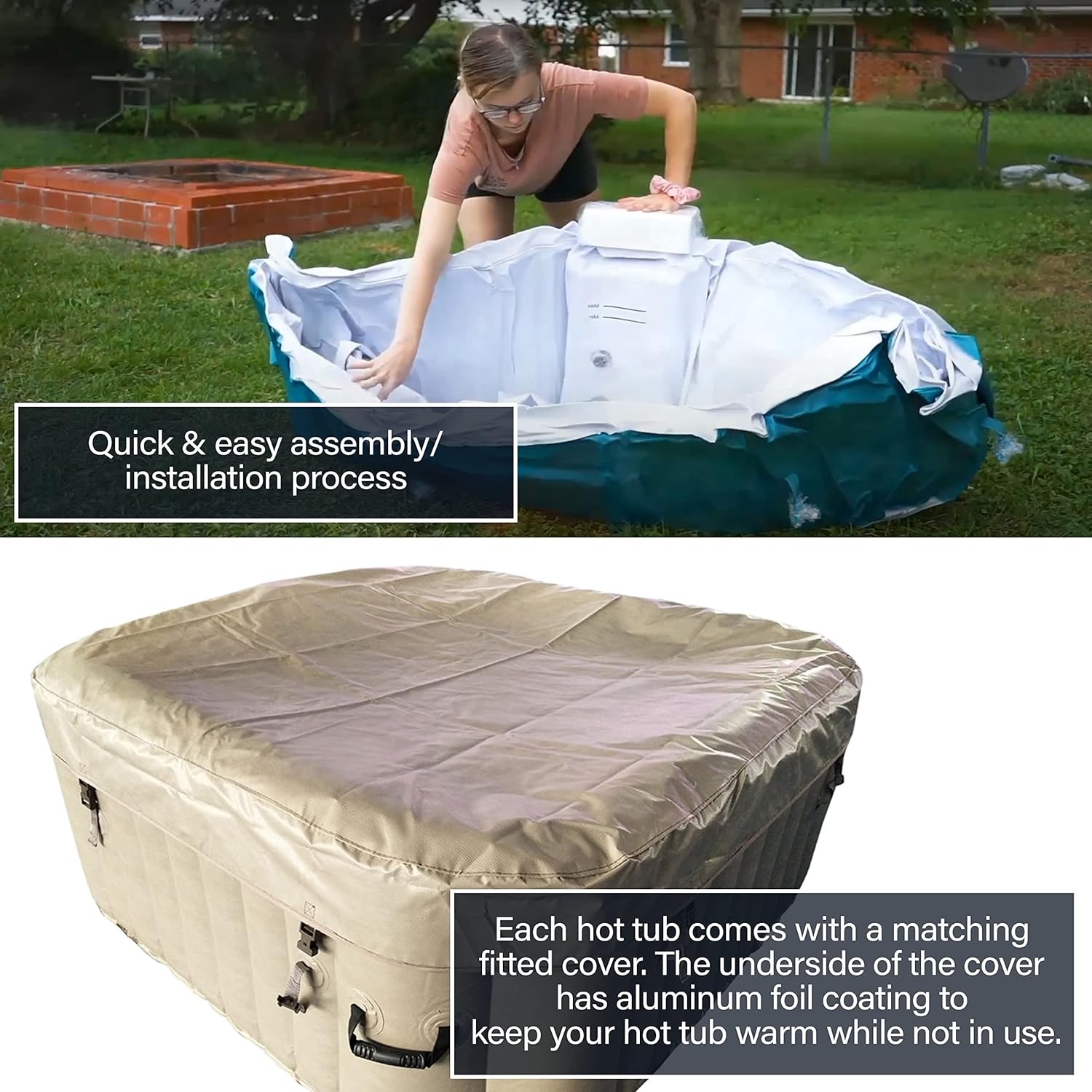 Inflatable Hot Tub - Nadmuchiwana wanna z hydromasażem, mocny masaż