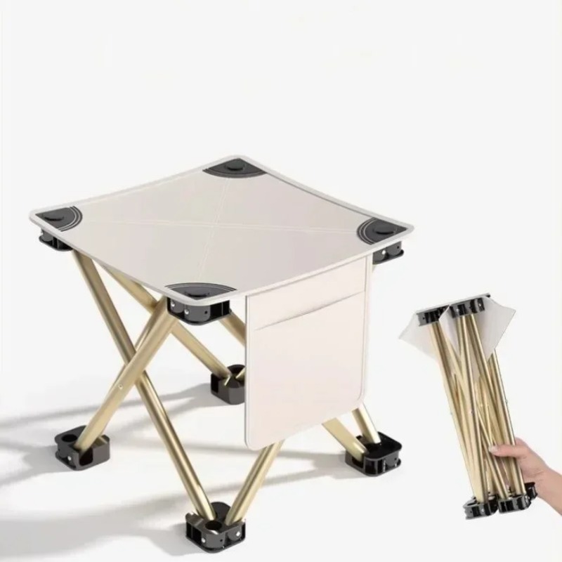 Outdoor Furniture Bench - Wygodny składany stołek turystyczny, przenośne krzesełko