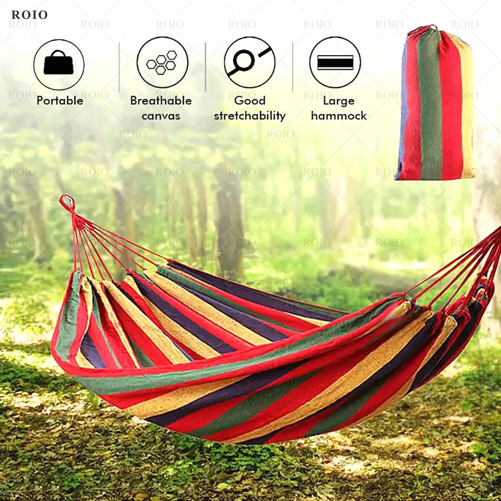 Outdoor Furniture Rocking Chair - Hamak Kempingowy z Grubego, Wytrzymałego Materiału