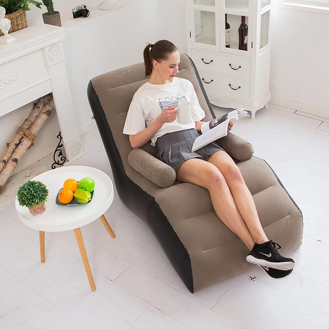 Outdoor Furniture Bench - Składana dmuchana sofa, nadmuchiwany fotel wypoczynkowy,
