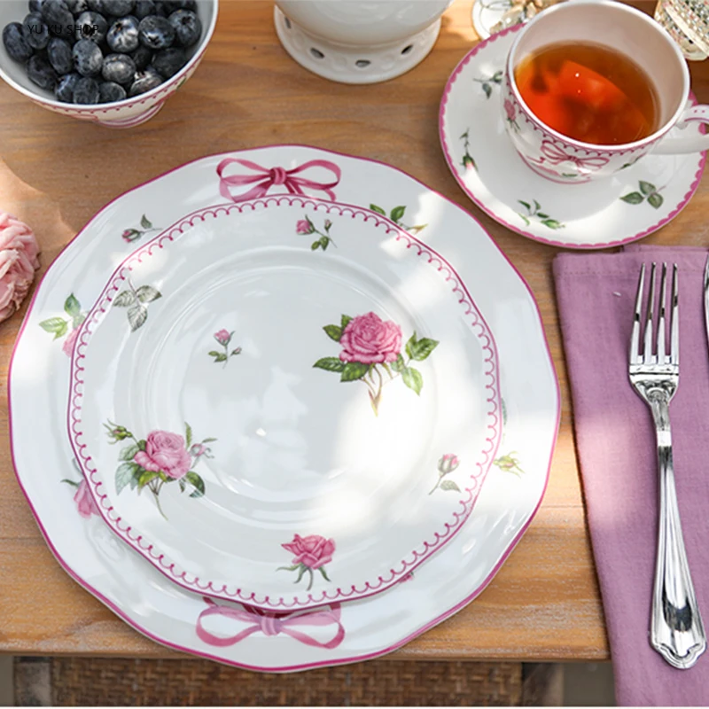 Outdoor Furniture Dining - French Rose Cutlery Bone China Bowl