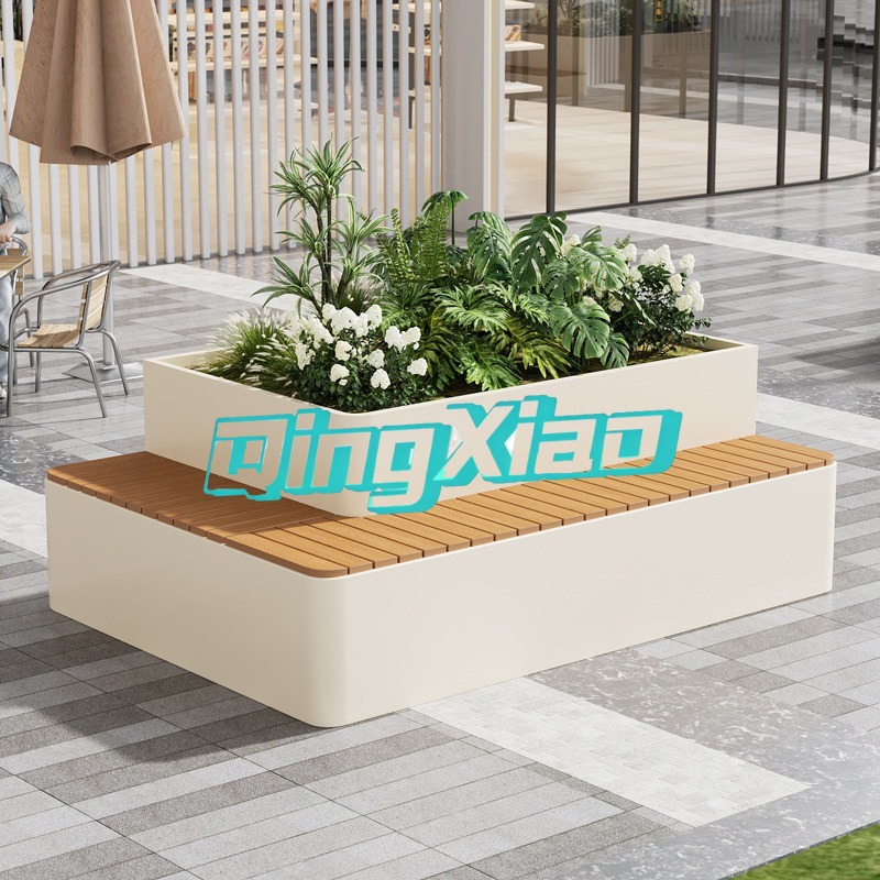 Outdoor Furniture Bench - Ławka ogrodowa z wbudowanym kwietnikiem, odporna