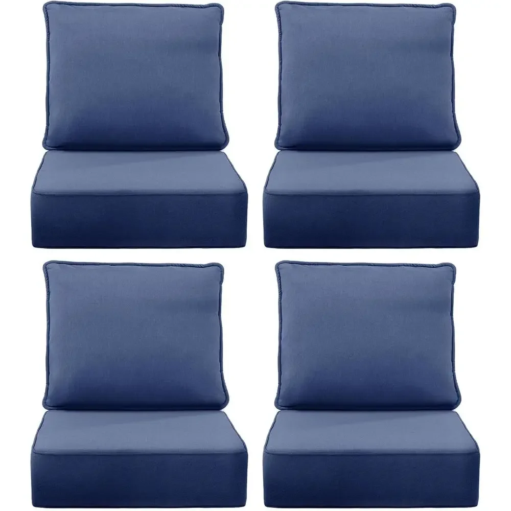 Outdoor Furniture Cushions 24 X 24 - 6 Grubych Poduszek na Krzesła Ogrodowe,
