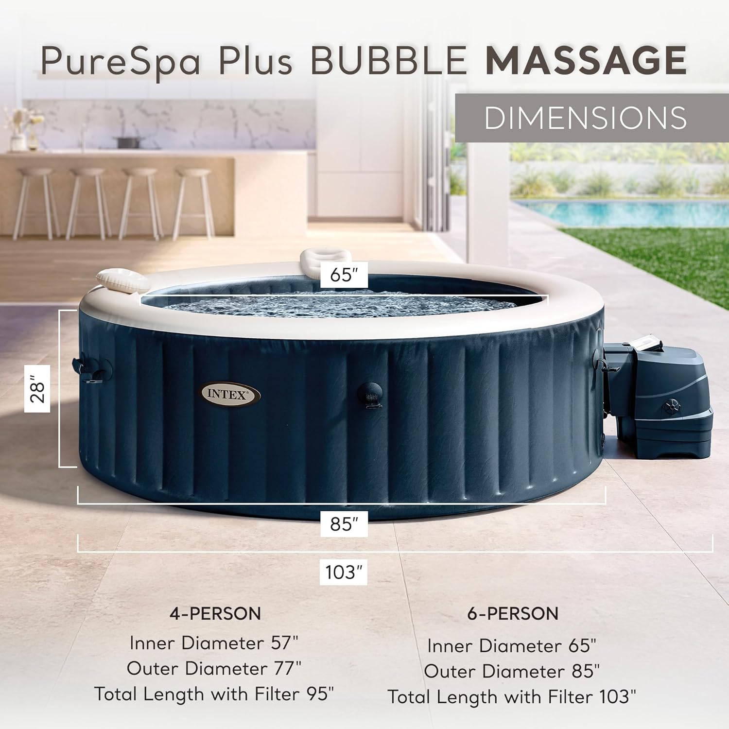PureSpa Plus 6-osobowa okrągła – Inflatable Hot Tub recenzja i cena