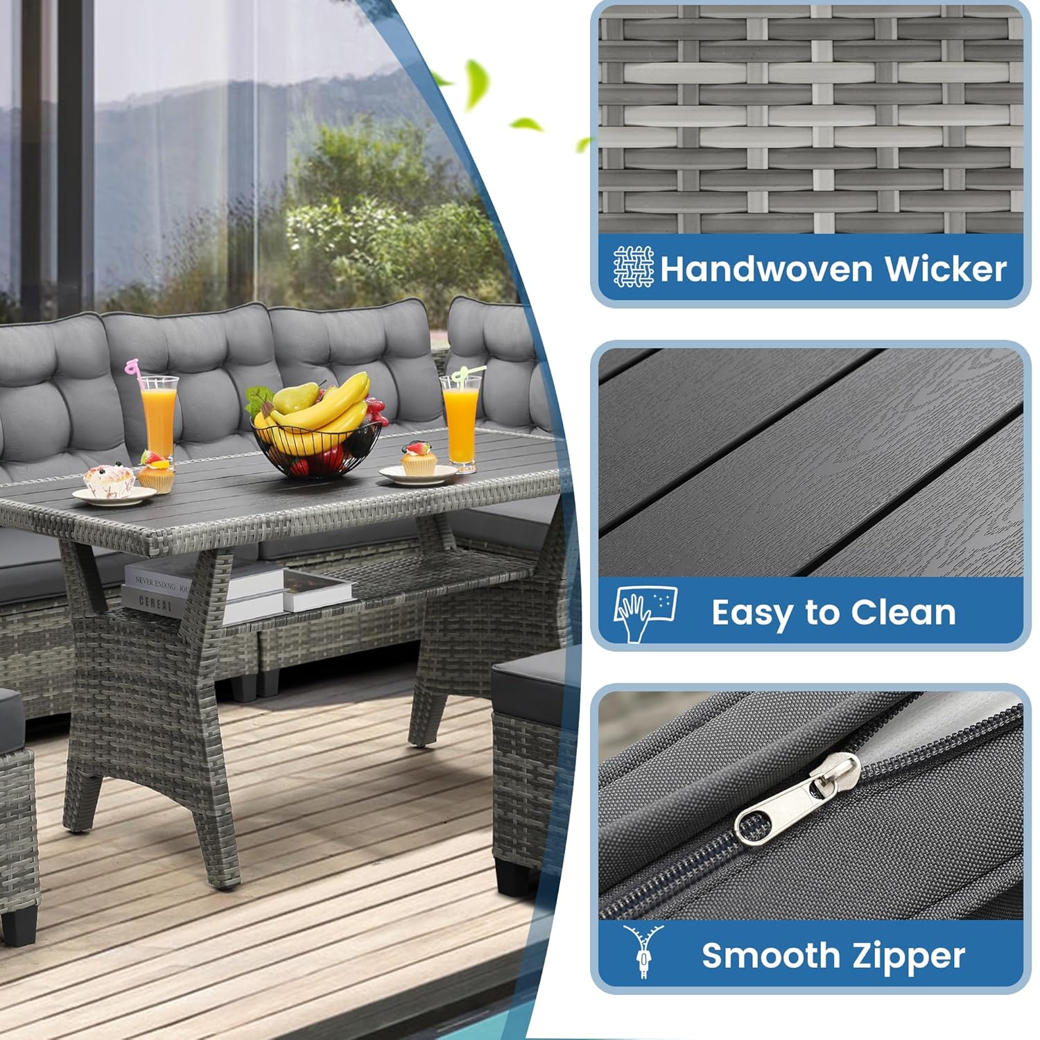 6-częściowy zestaw mebli ogrod – Outdoor Furniture Bali recenzja i cena
