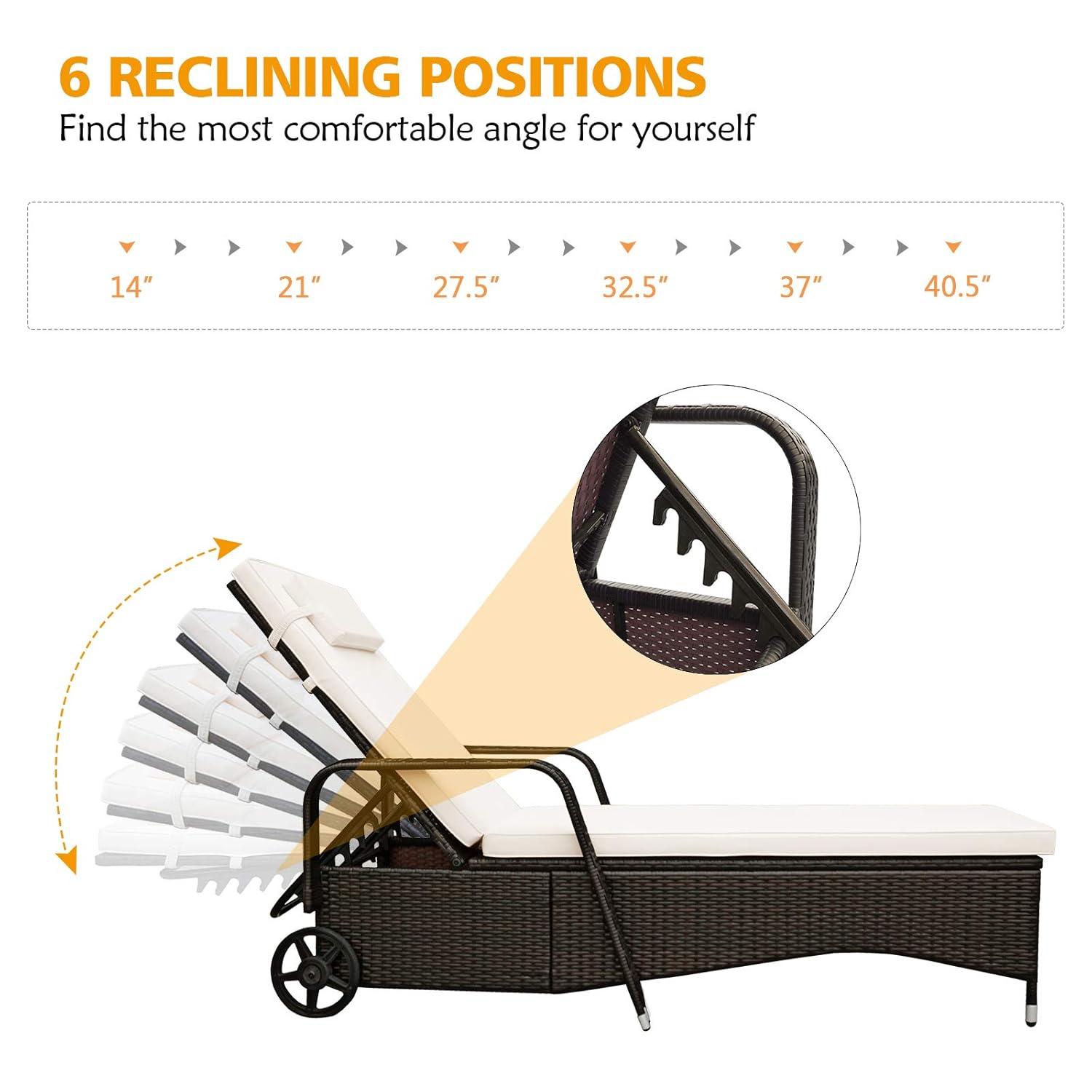 2 szt. leżaków z rattanu PE z  – Outdoor Furniture No Cushions recenzja i cena