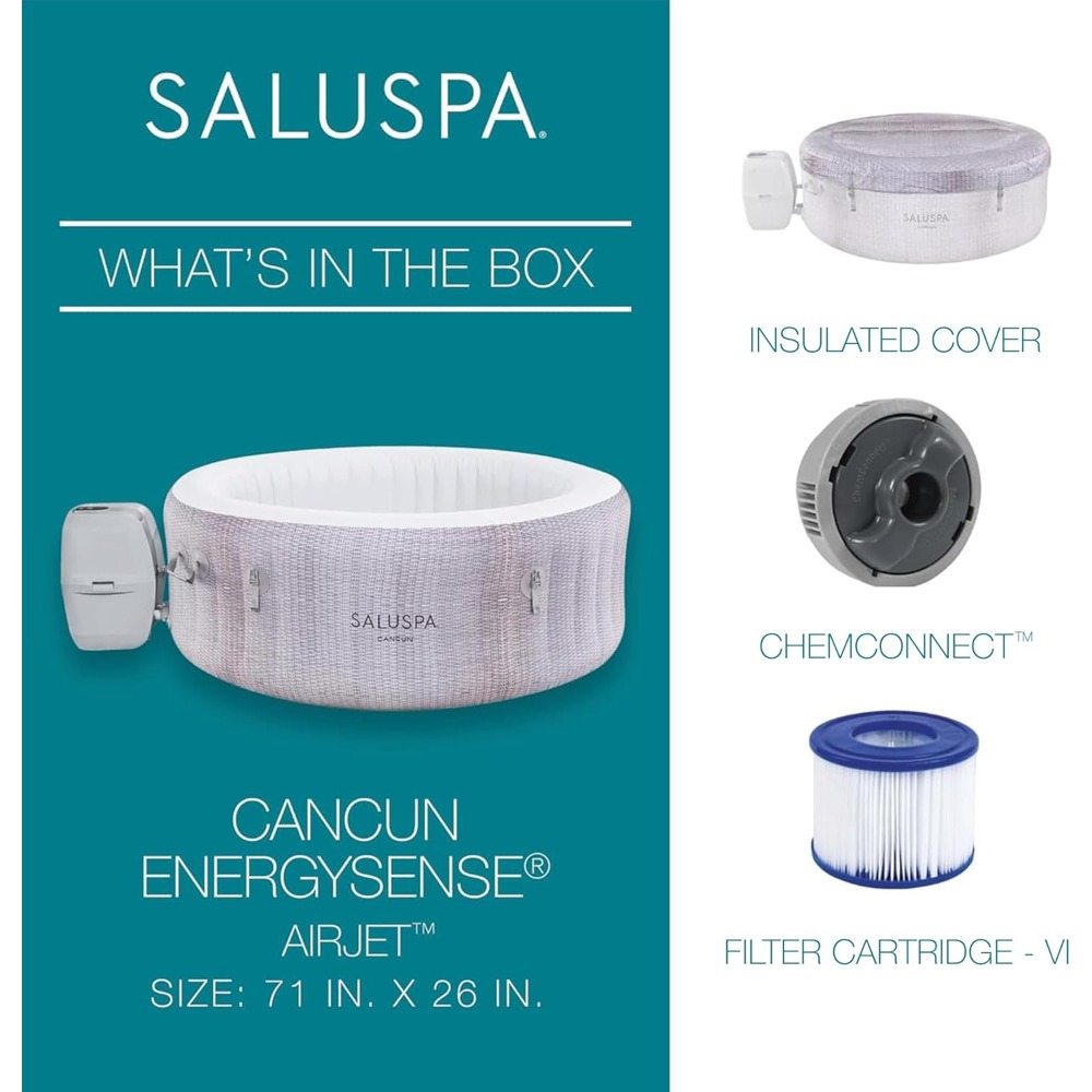 SaluSpa Cancun 2-4 osobowy dmu – Inflatable Hot Tub recenzja i cena