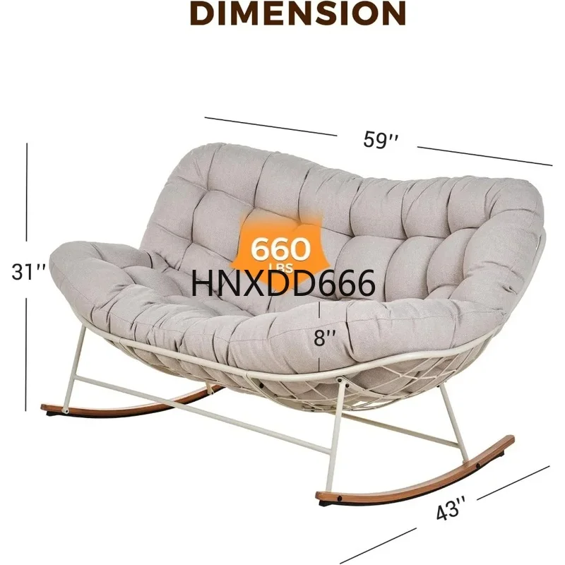 Duży dwuosobowy fotel bujany n – Outdoor Furniture Rocking Chair recenzja i cena