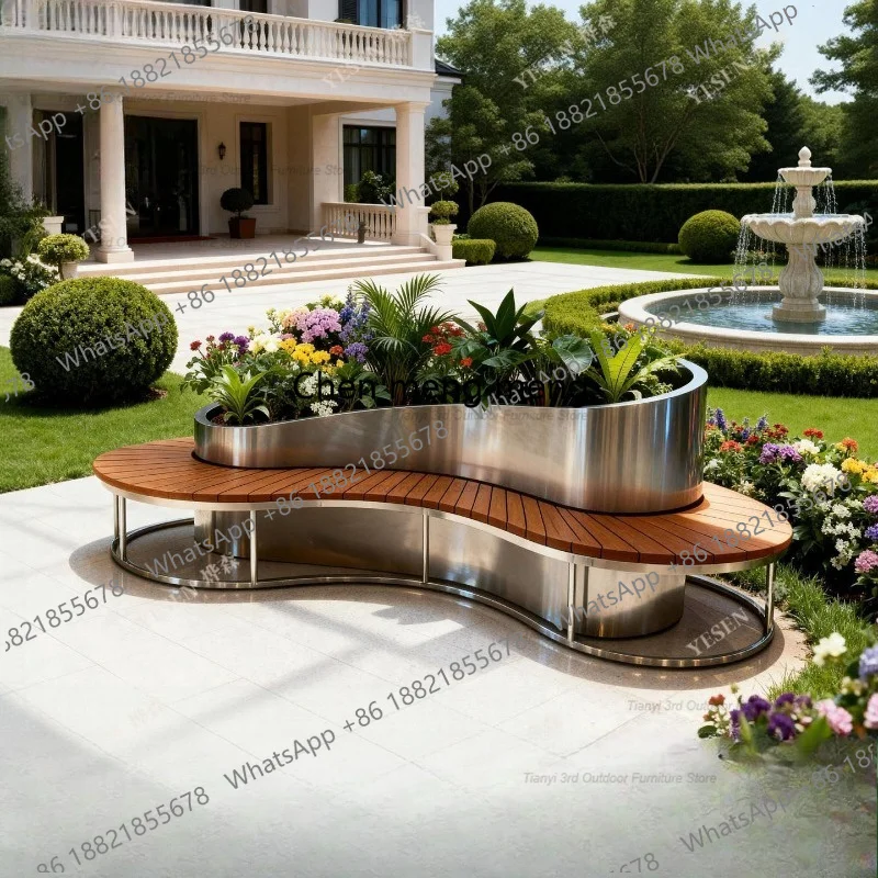 Ławka z kwietnikiem ze stali n – Outdoor Furniture Bench recenzja i cena