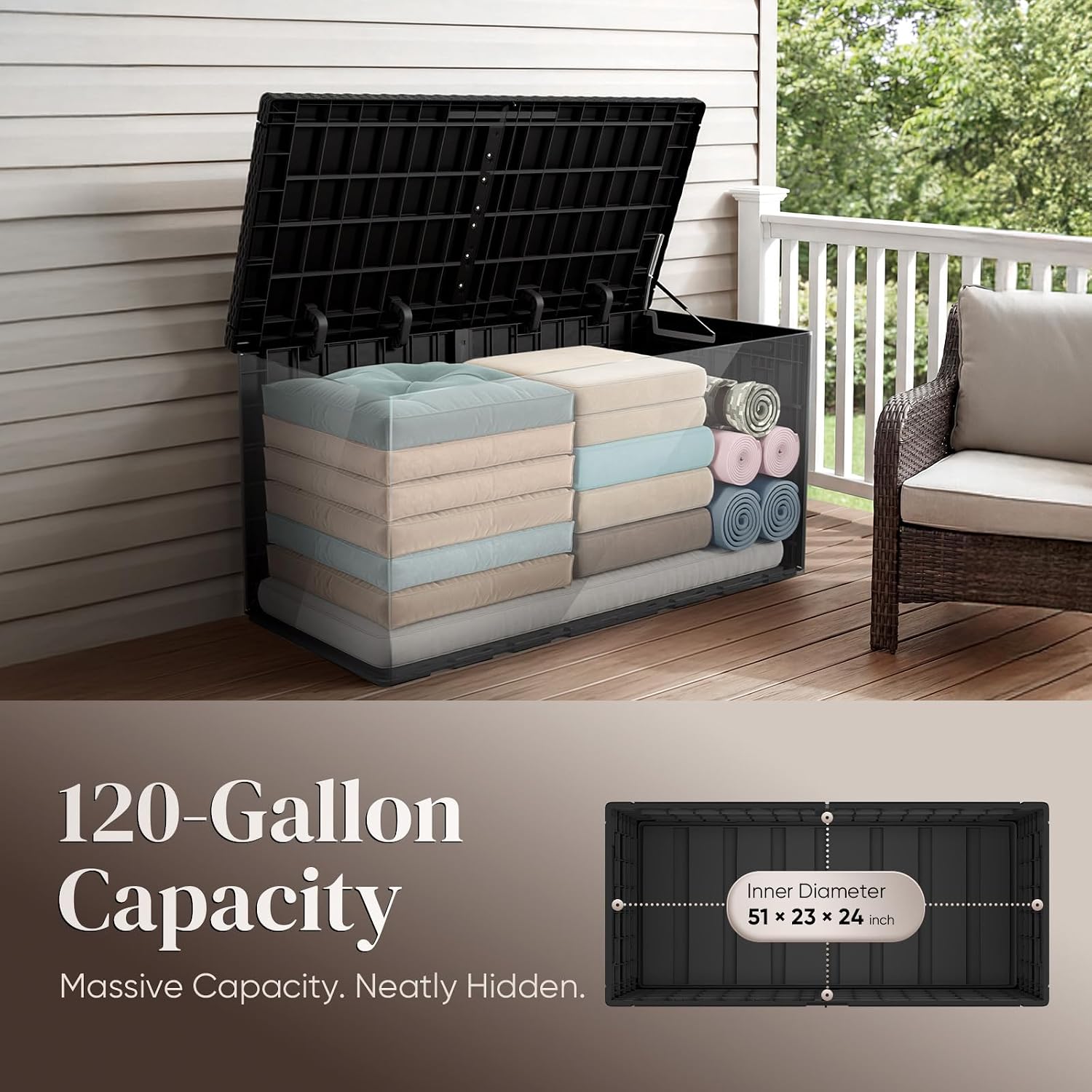 Duży pojemnik zewnętrzny o poj – Outdoor Furniture Bench recenzja i cena