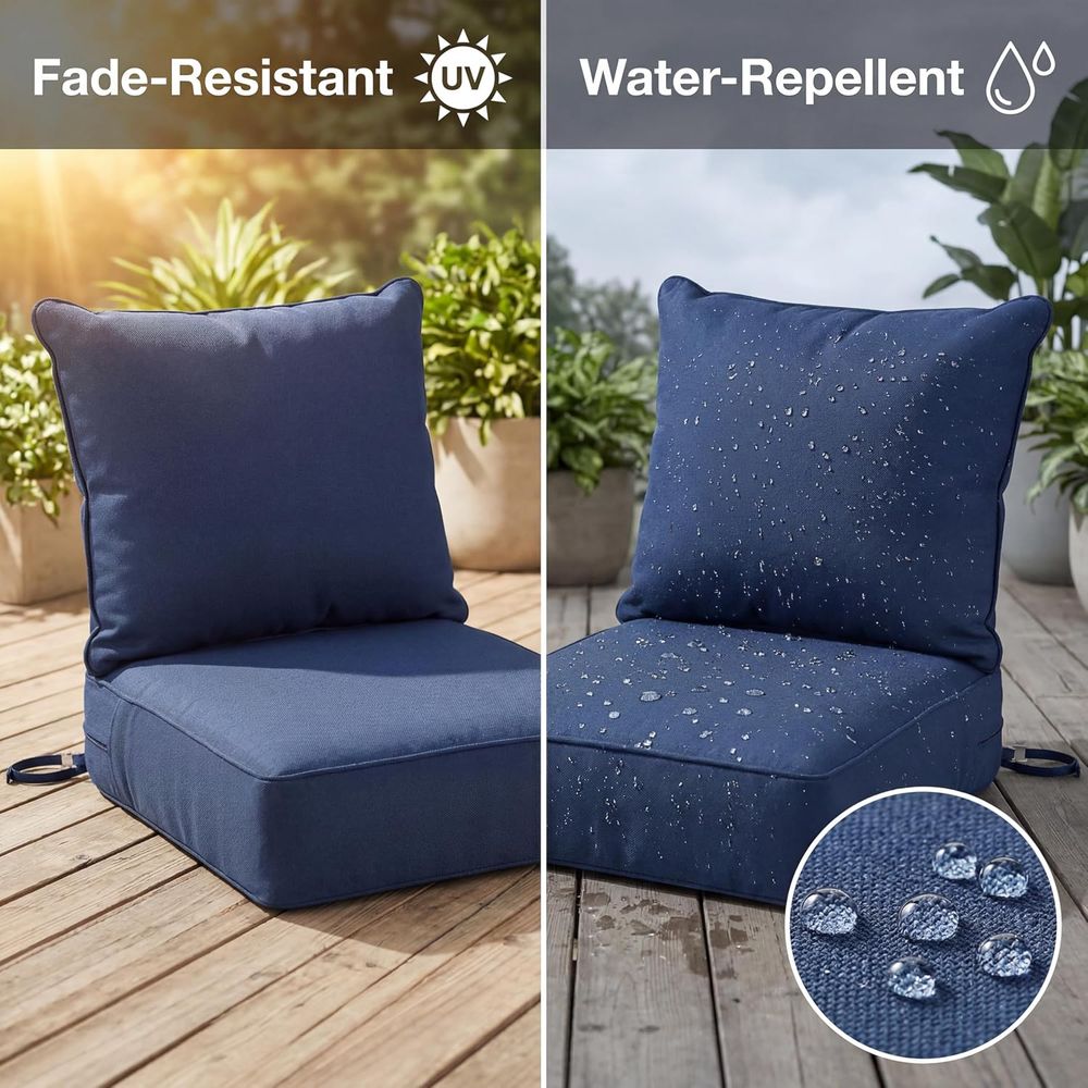 6 Grubych Poduszek na Krzesła  – Outdoor Furniture Cushions 24 X 24 recenzja i cena