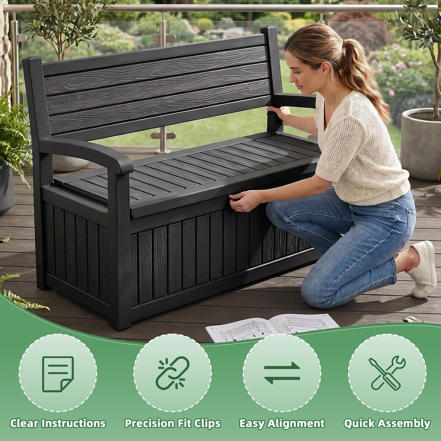 Duża zewnętrzna ławka do przec – Outdoor Furniture Bench recenzja i cena