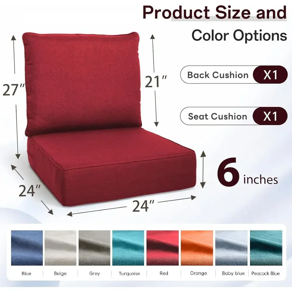 Zestaw poduszek na siedzenia d – Outdoor Furniture Cushions 24 X 24 recenzja i cena