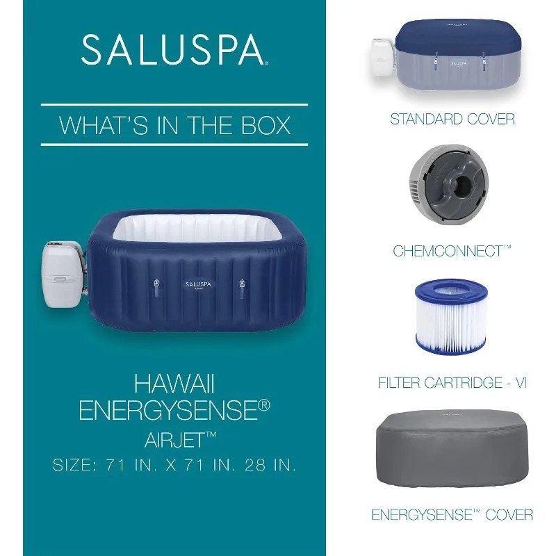 SaluSpa AirJet 4-6 osobowa nad – Inflatable Hot Tub recenzja i cena