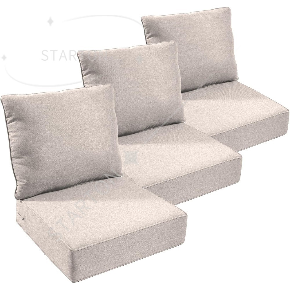 Zestaw 3 poduszek na krzesła o – Outdoor Furniture Cushions 24 X 24 recenzja i cena