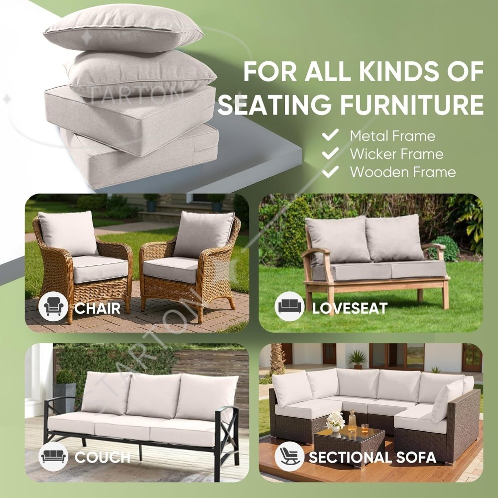 Zestaw 3 poduszek na krzesła o – Outdoor Furniture Cushions 24 X 24 recenzja i cena