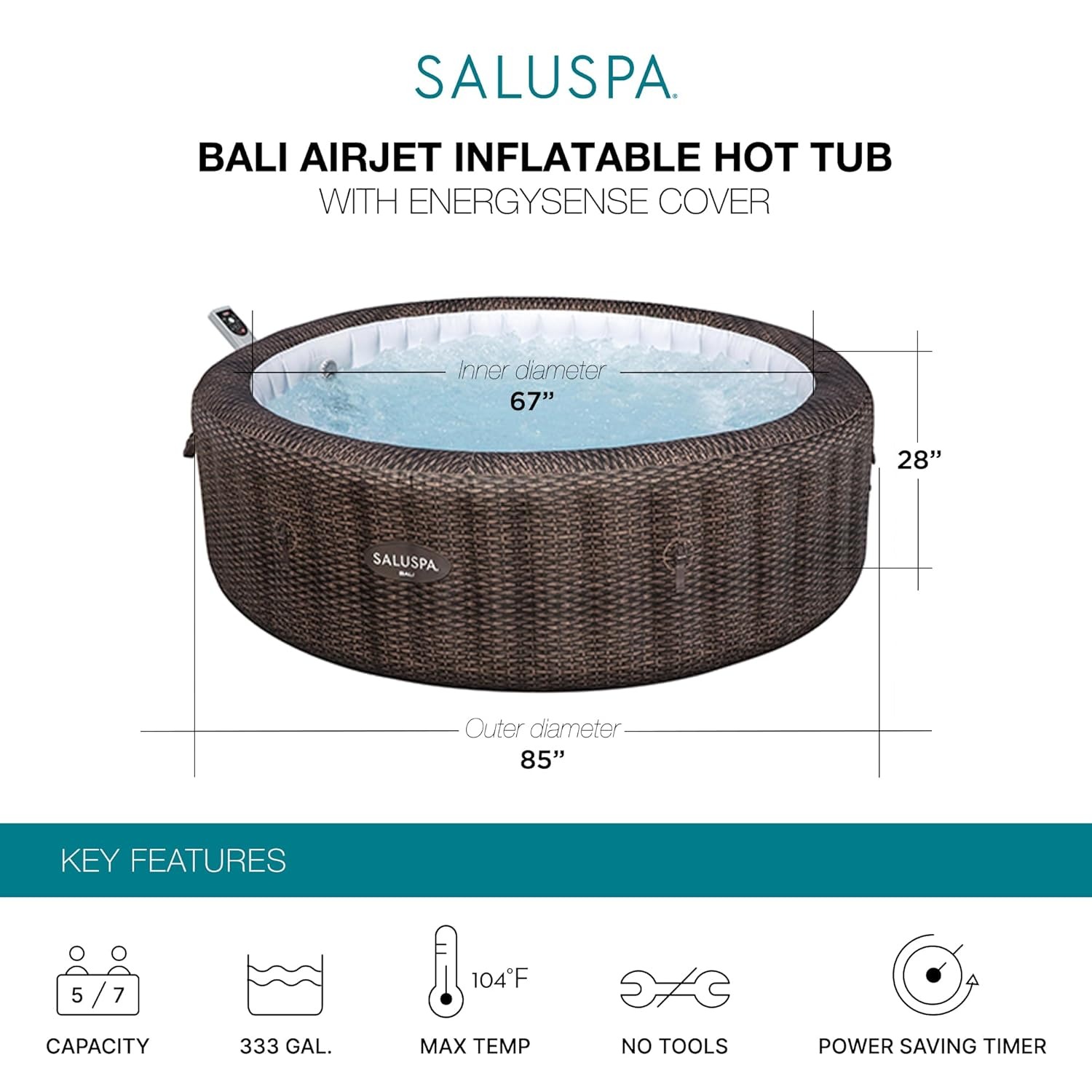 Okrągła dmuchana wanna z hydro – Inflatable Hot Tub recenzja i cena