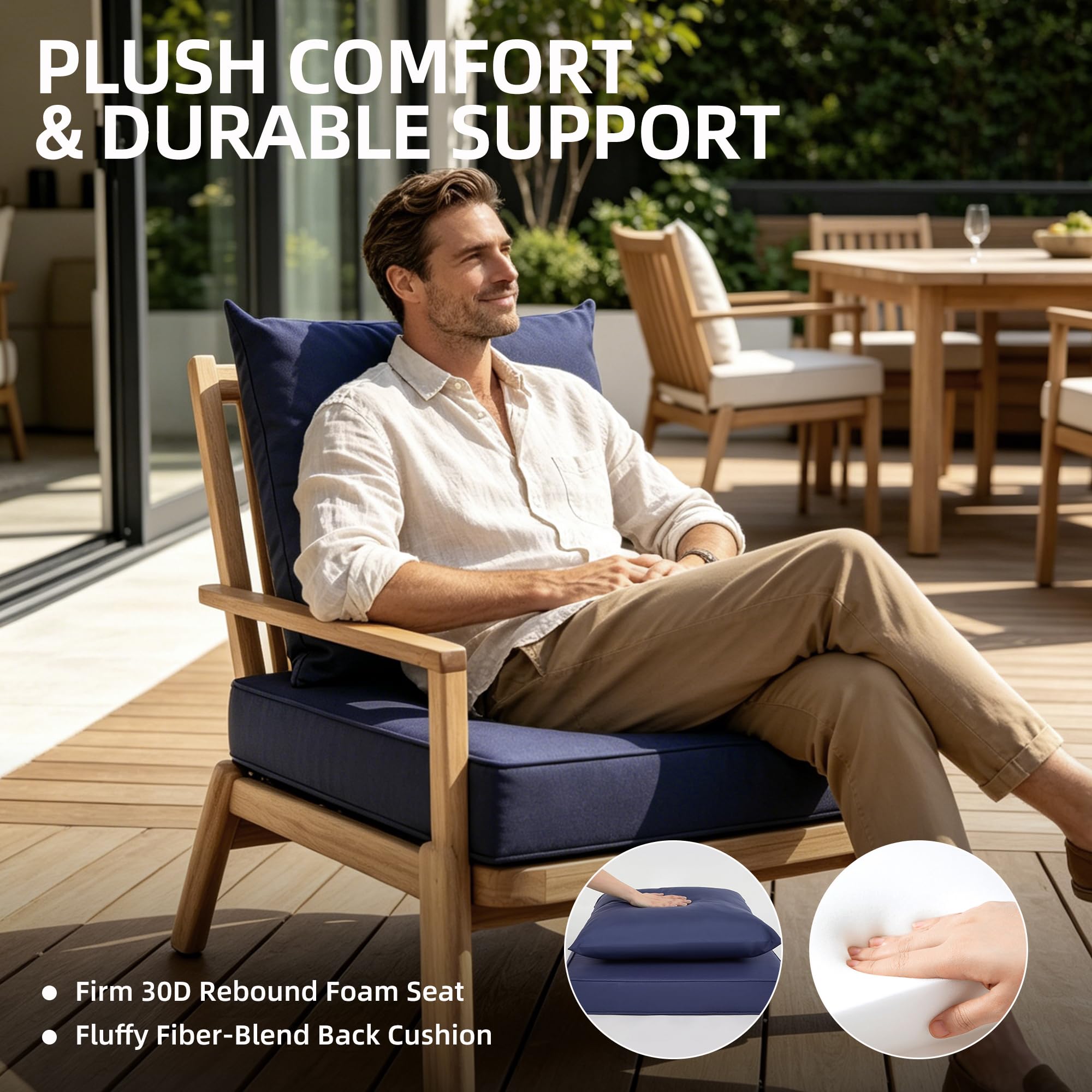 Zestaw 4 poduszek na krzesła o – Outdoor Furniture Cushions 24 X 24 recenzja i cena