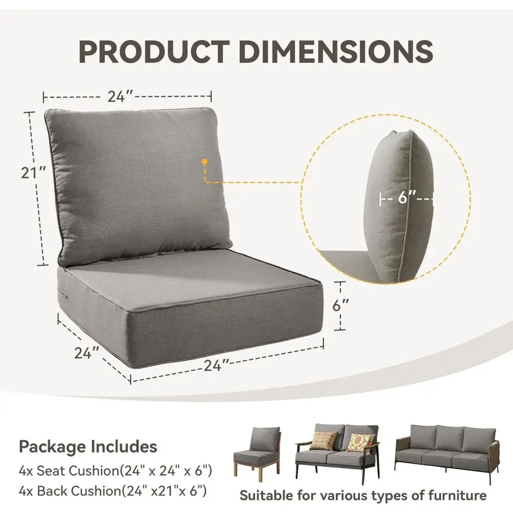 Zestaw poduszek na zewnątrz, o – Outdoor Furniture Cushions 24 X 24 recenzja i cena
