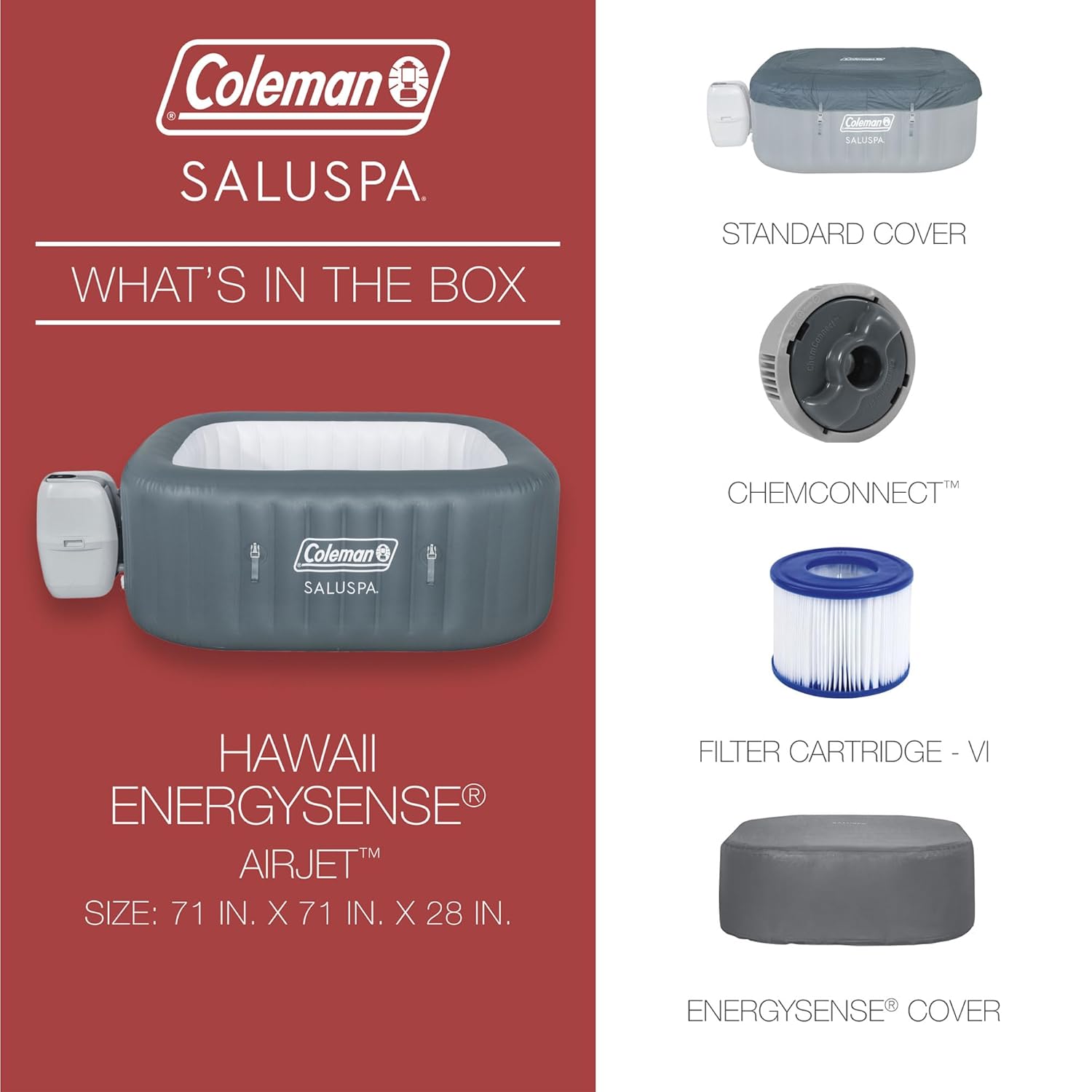 Hawaii AirJet Duża Kwadratowa  – Inflatable Hot Tub recenzja i cena