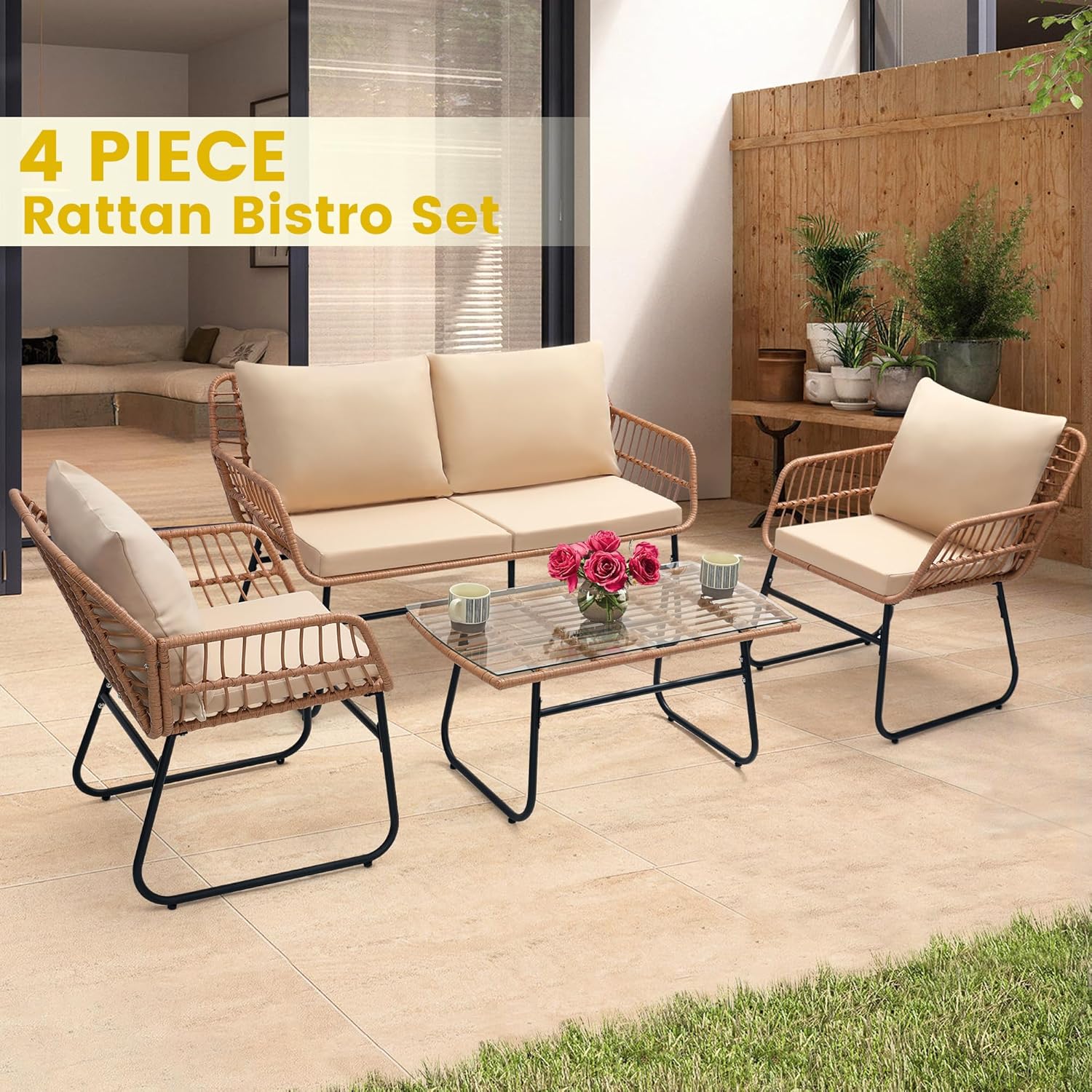 4-częściowy zestaw mebli ogrod – Outdoor Furniture Bali recenzja i cena