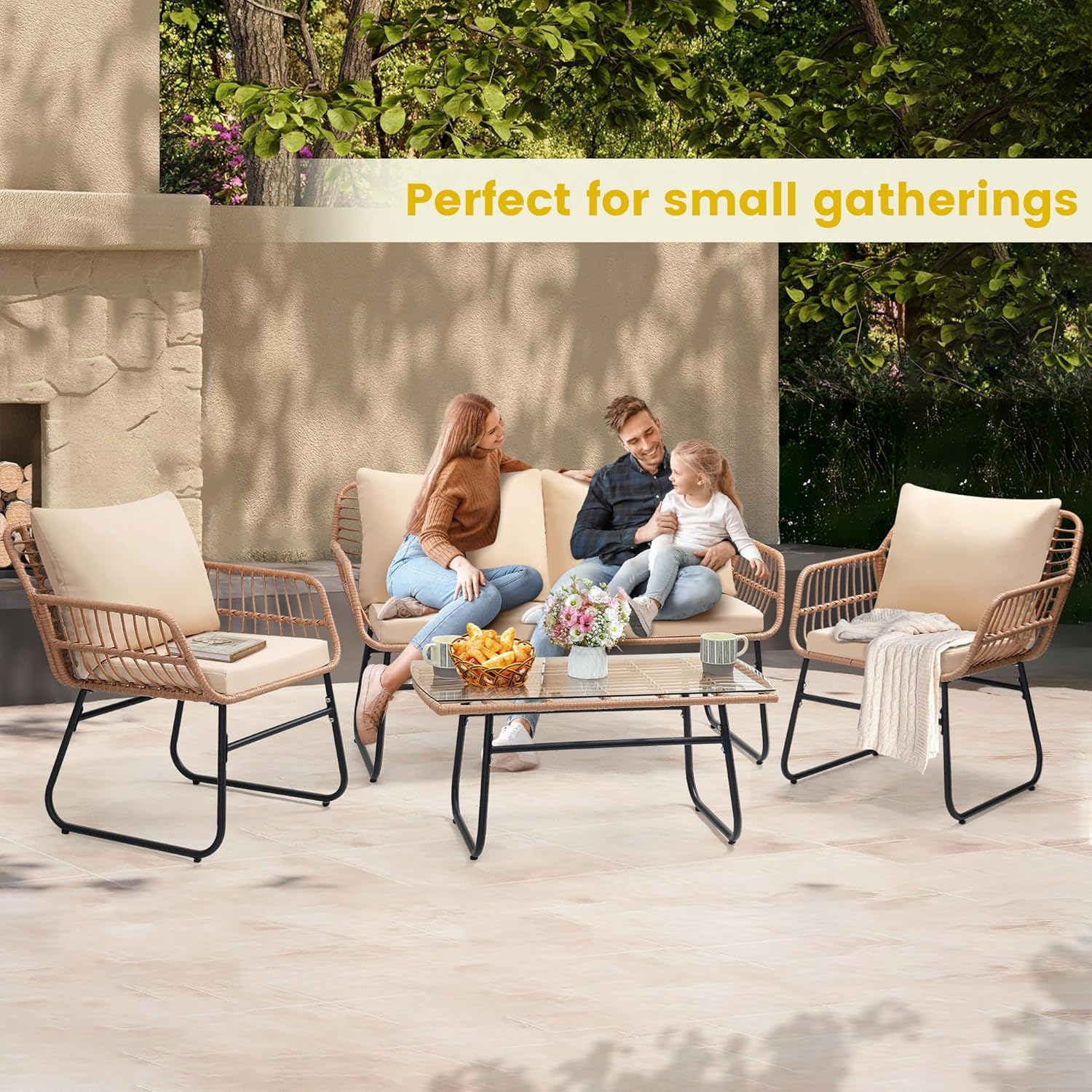 4-częściowy zestaw mebli ogrod – Outdoor Furniture Bali recenzja i cena