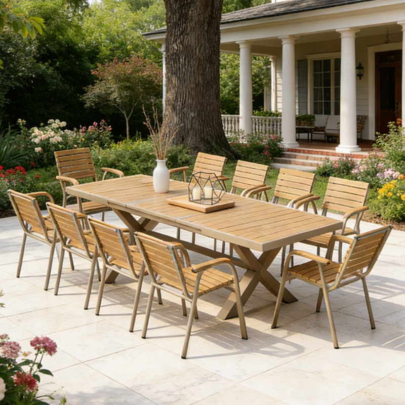 Nowoczesny aluminiowy zestaw m – Outdoor Furniture No Cushions recenzja i cena