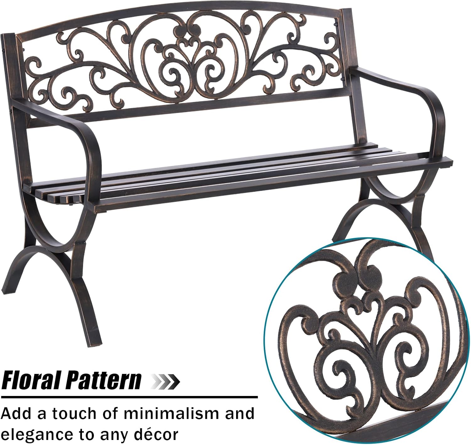 Ławka ogrodowa z brązu, 50 cal – Outdoor Furniture Bench recenzja i cena