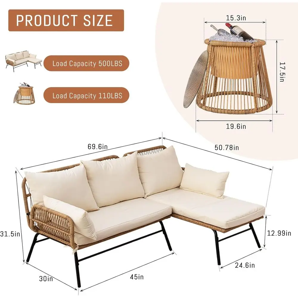 Zestaw mebli ogrodowych w styl – Outdoor Furniture L Shape recenzja i cena