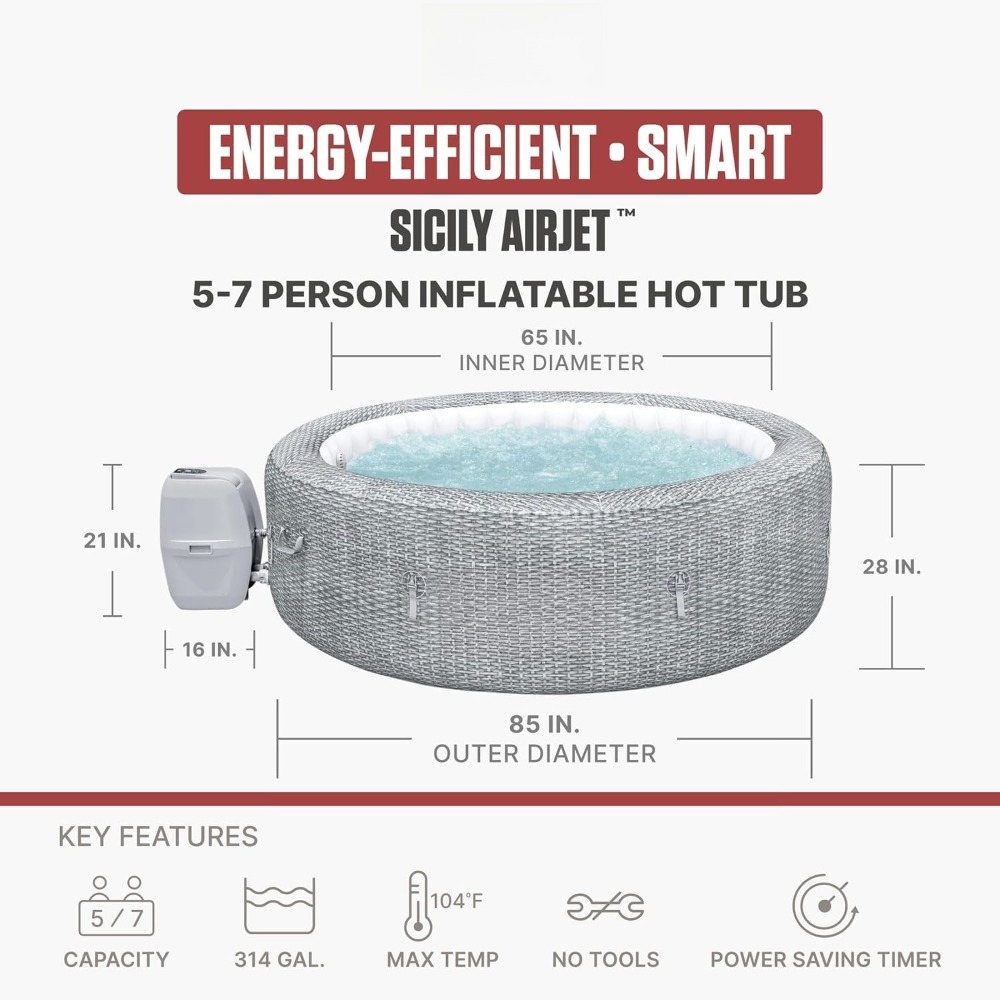 Przenośna dmuchana wanna z hyd – Inflatable Hot Tub recenzja i cena