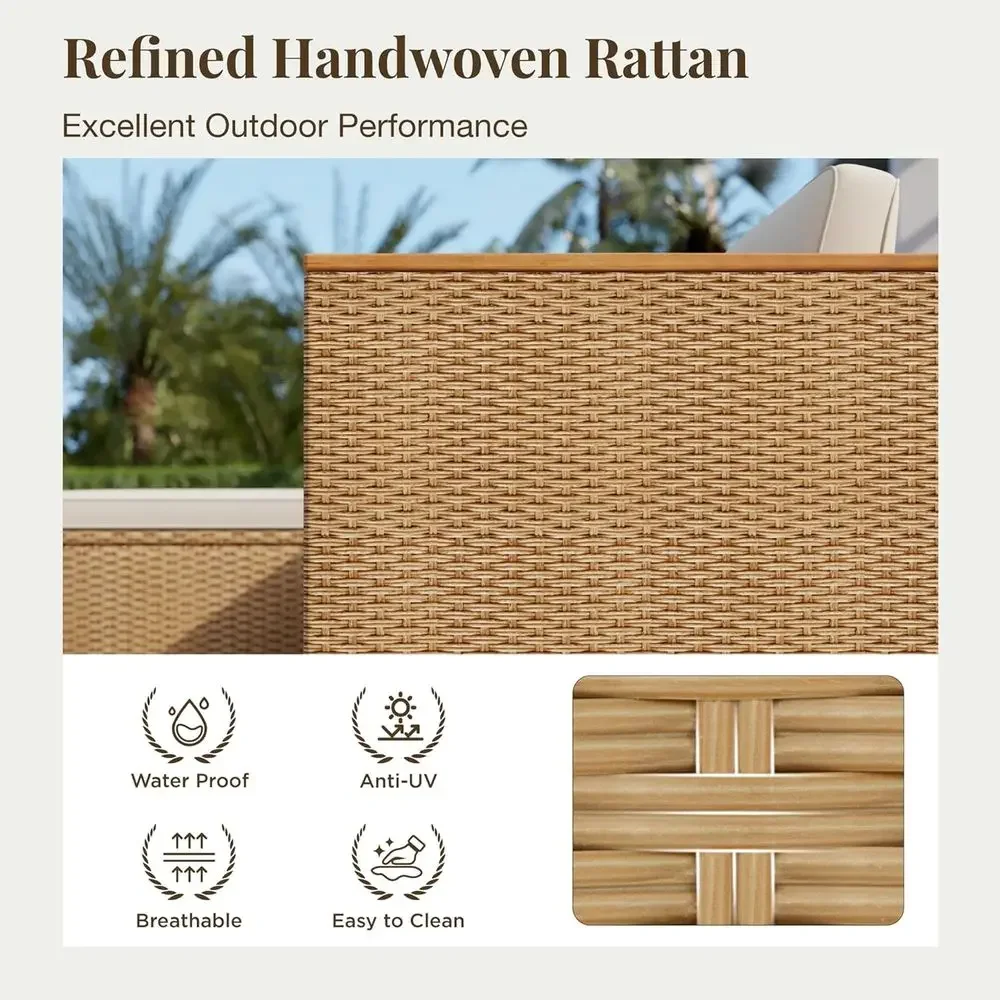 3-częściowy zestaw mebli ogrod – Outdoor Furniture L Shape recenzja i cena