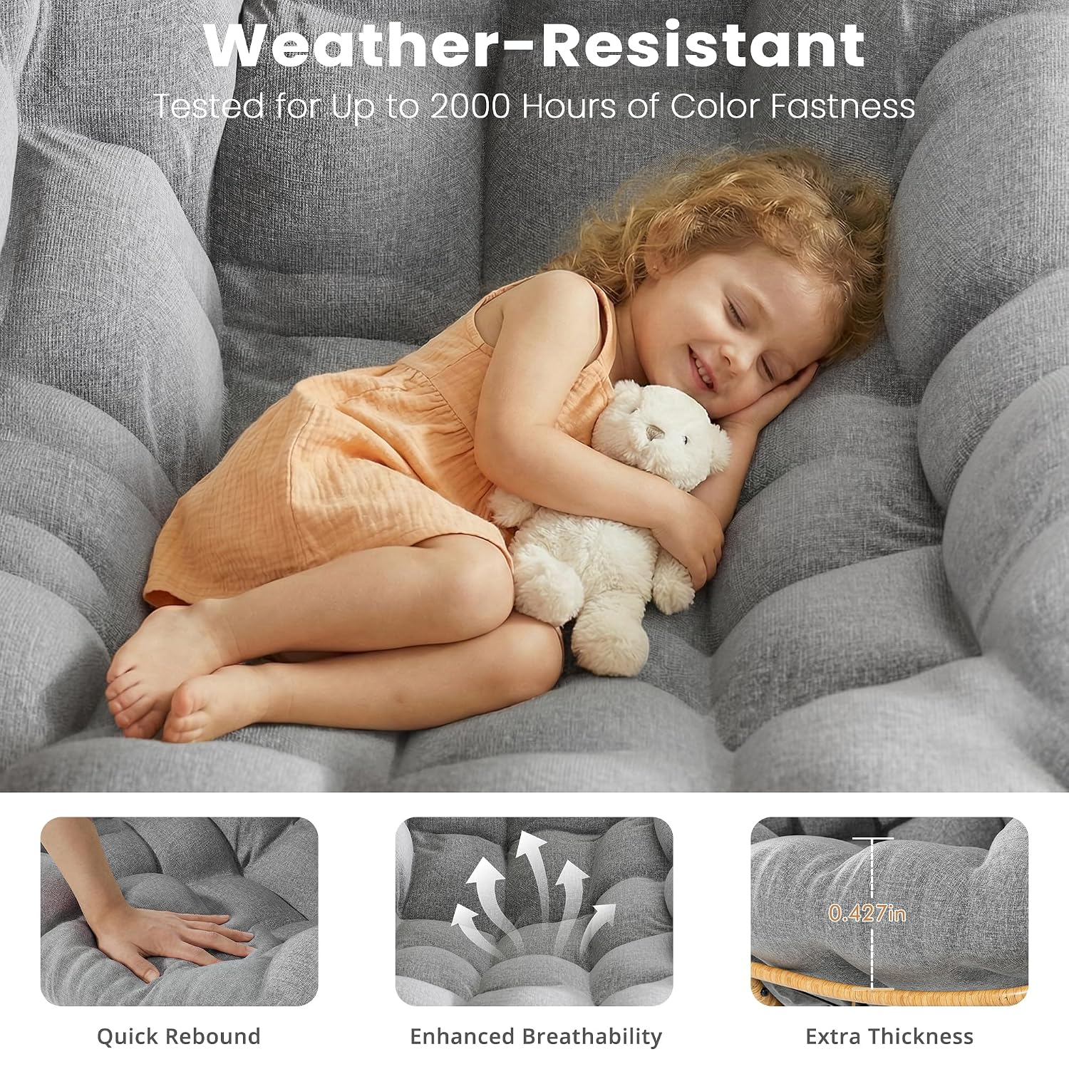 Duży fotel bujany Papasan z po – Outdoor Furniture No Cushions recenzja i cena