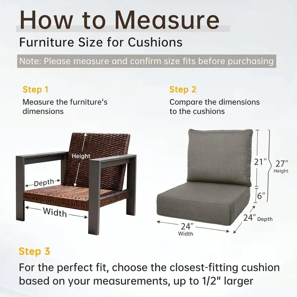 Zestaw 6 grubych poduszek na z – Outdoor Furniture Cushions 24 X 24 recenzja i cena