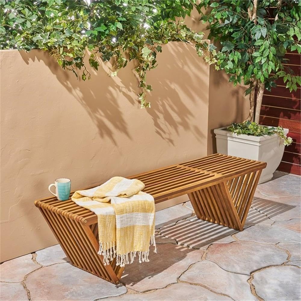 Ławka z drewna akacjowego z wy – Outdoor Furniture Bench recenzja i cena