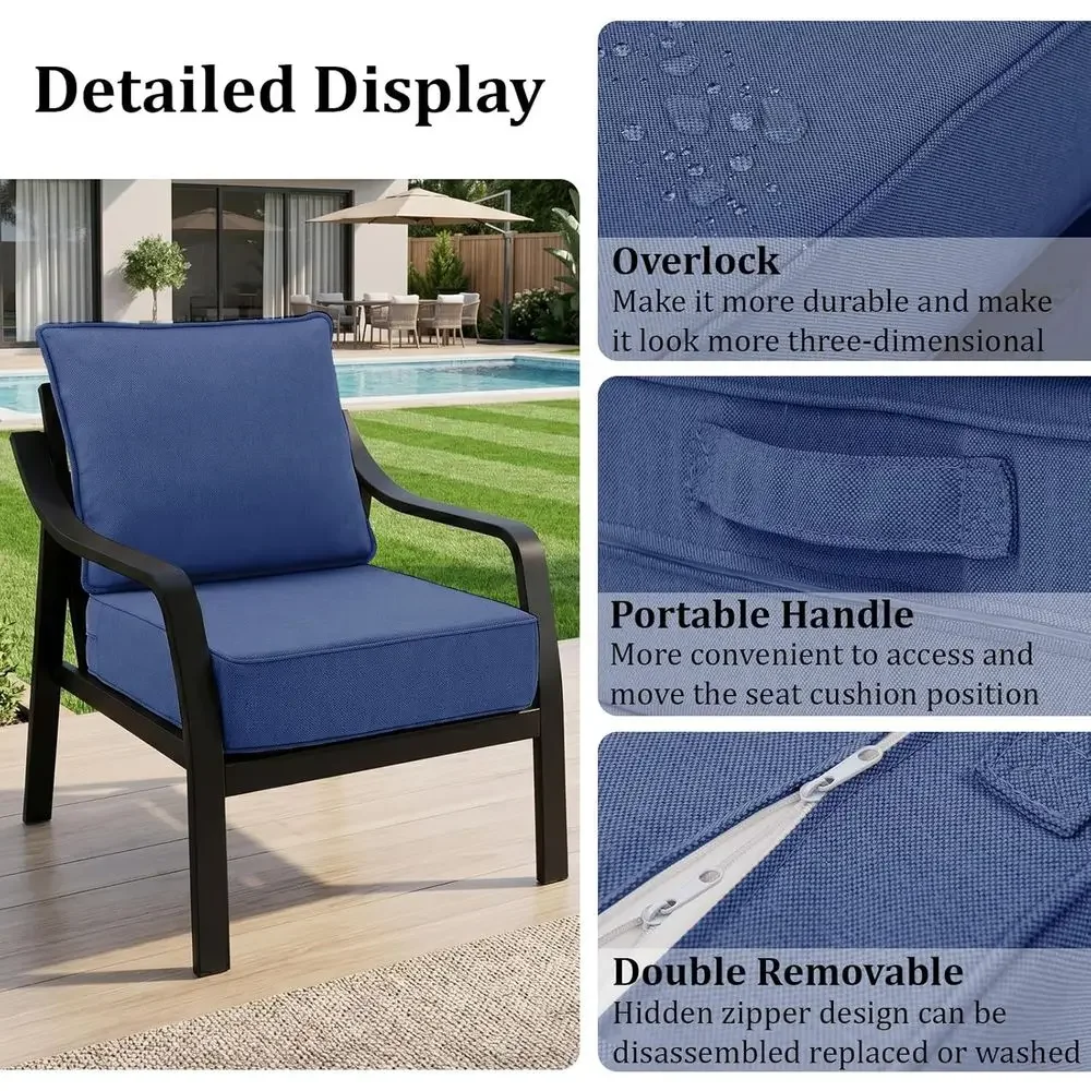 6 Grubych Poduszek na Krzesła  – Outdoor Furniture Cushions 24 X 24 recenzja i cena